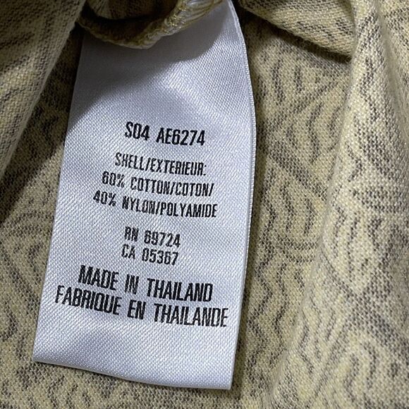 VTG Columbia Polo Shirt Mens Large Yellow Floral Hawaii Palm Tree Peekaboo Golf - Picture 7 of 10